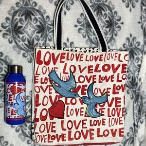 Brighton Large Canvas Tote Bag “On the Wings of Doves” & BONUS Water Bottle❤️